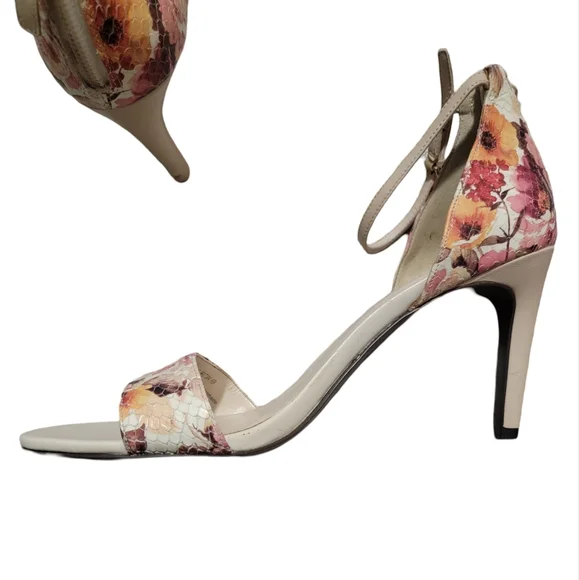 Cole Haan Grandos Womens Size 9 Floral Ankle Strap 3.5" Stiletto Heels Gorgeous - Picture 10 of 16